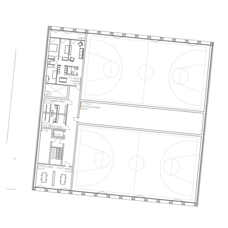 Salle de gymnastique 2ème étage