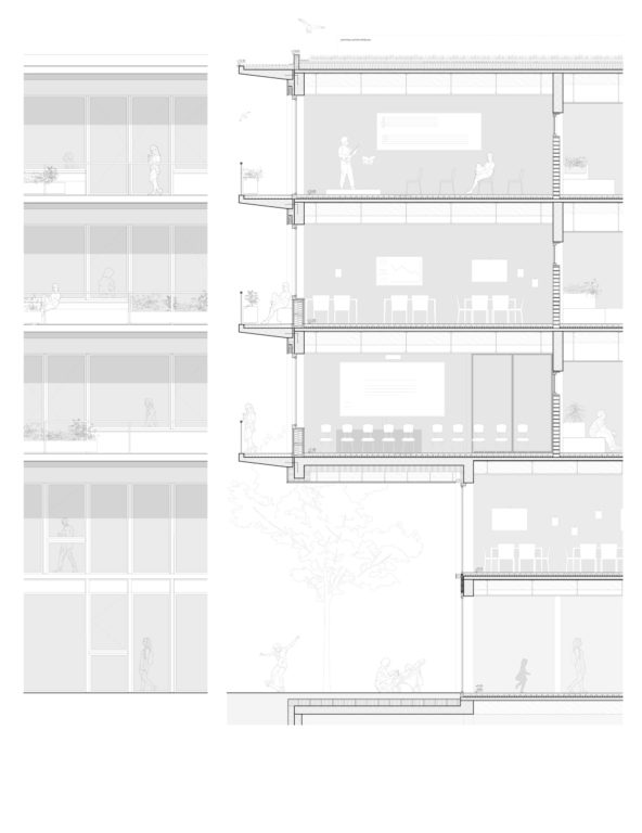 Plan et coupe de détail