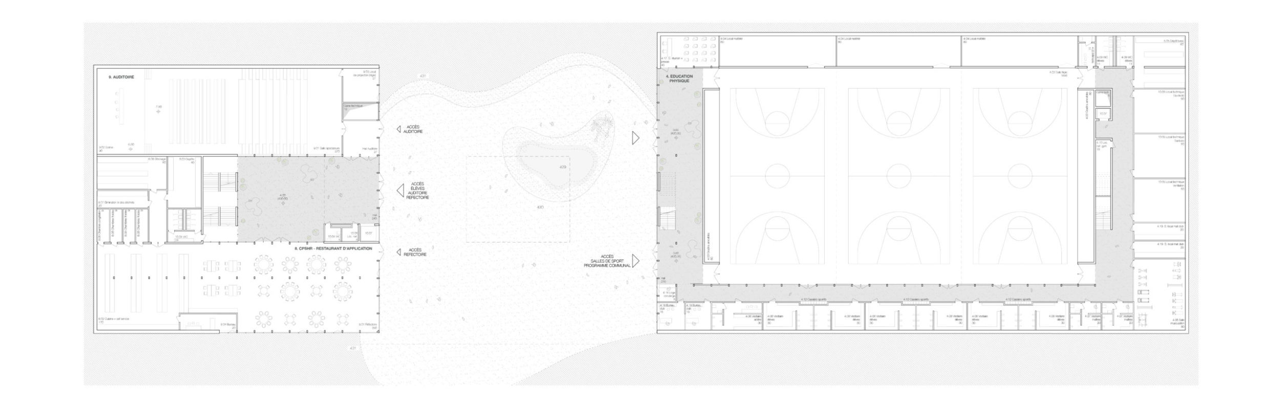 Plan du rez inférieur