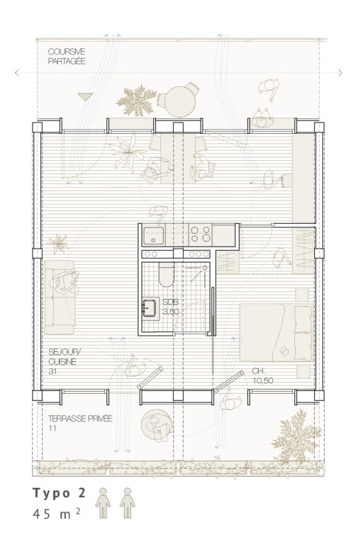 Typologie 2 - logements pour étudiants