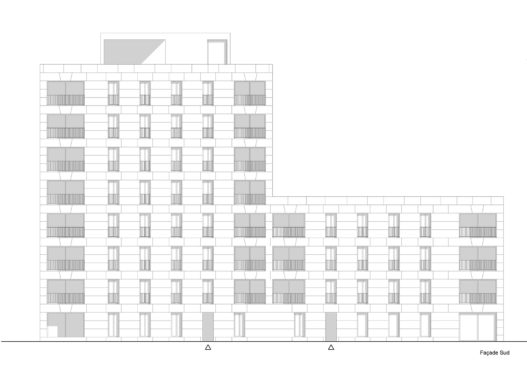 Façade Sud © consortium Archiplein-Perraudin