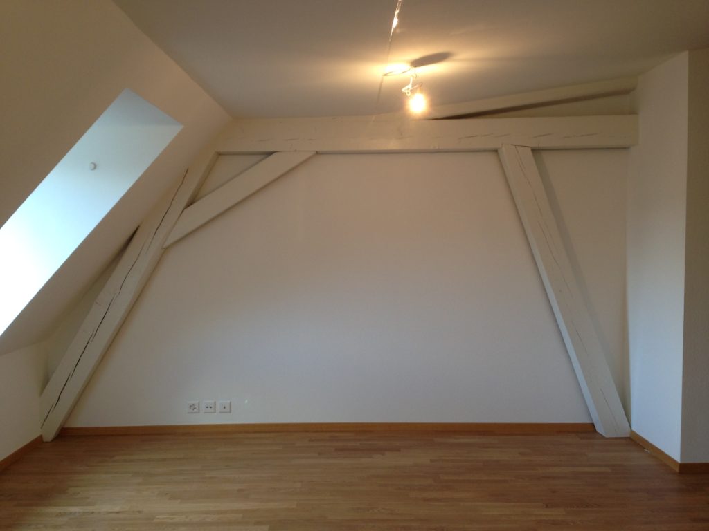 Après les travaux, les combles